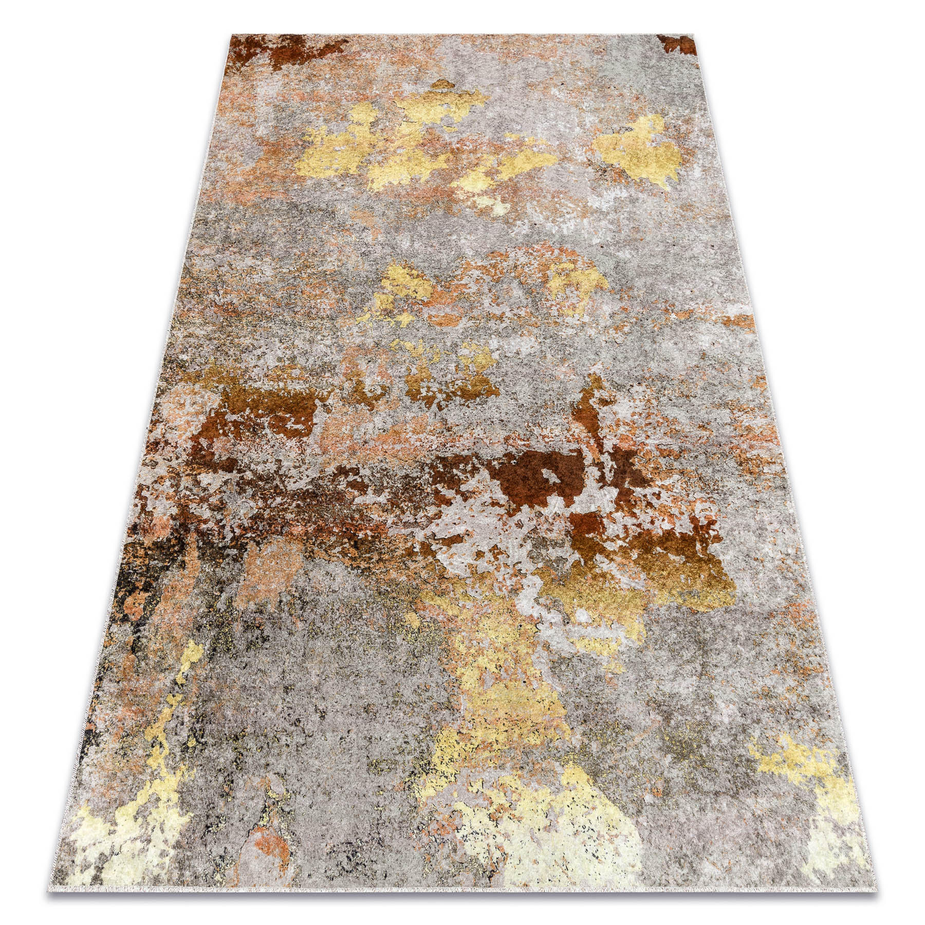 rugsX MIRO 51463.802 mycí kobereček Abstrakce protiskluz - šedá / zlatý 140/190 cm
