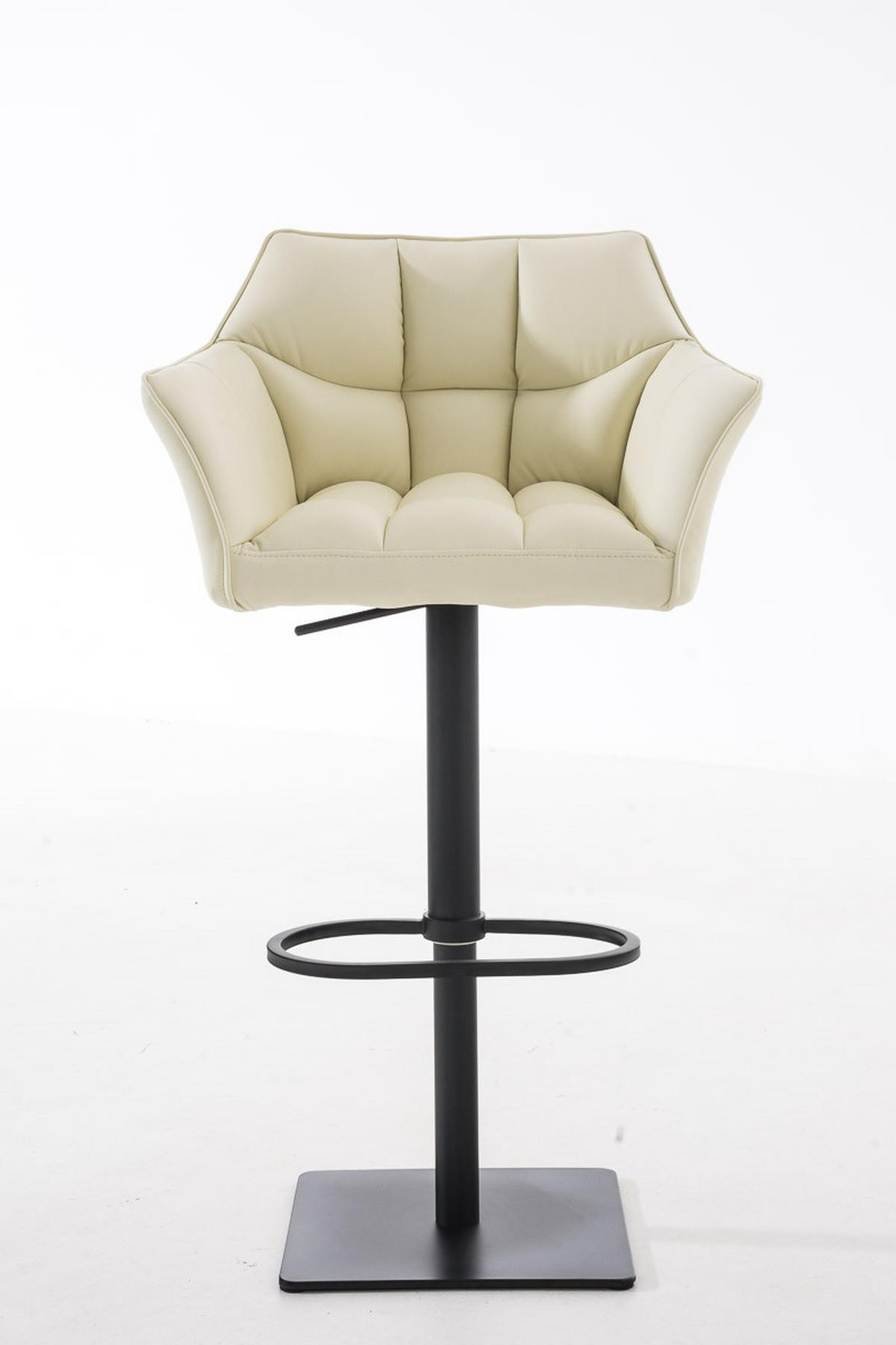 BARHOCKER Damaso 88x64x45 cm creme - Creme, Leder (64/88/45cm) - furnicato
