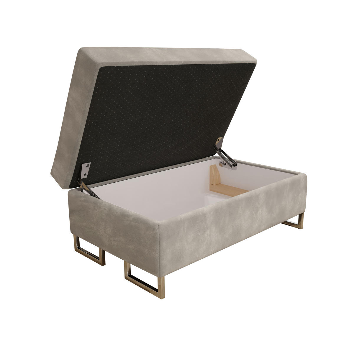 POLSTERHOCKER BARLET Creme 100x60 cm - Creme, Textil (100/41/60cm) - MASSENO