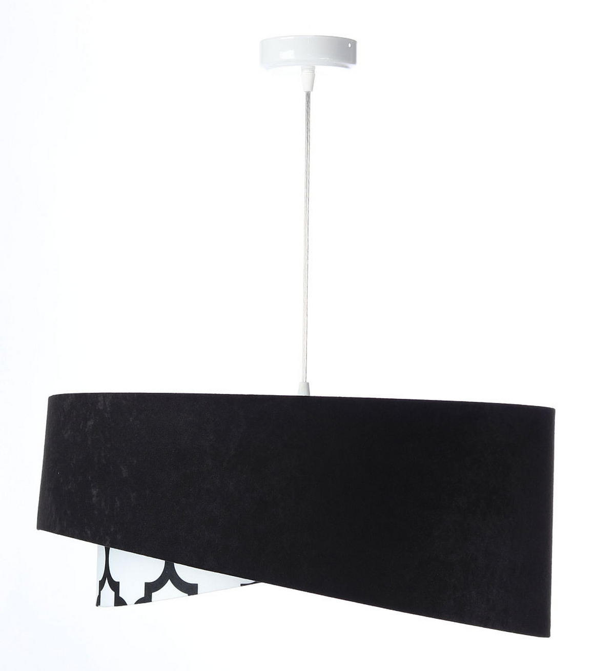 HÄNGELEUCHTE Schwarz 50/23 cm - Weiß, Kunststoff (50/1.3/23cm) - ONZENO