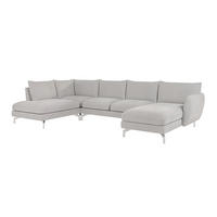 WOHNLANDSCHAFT Elou Silber Luxusmicrofaser - Chromfarben/Silberfarben, Textil/Metall (336/87/200cm) - S-Style Möbel