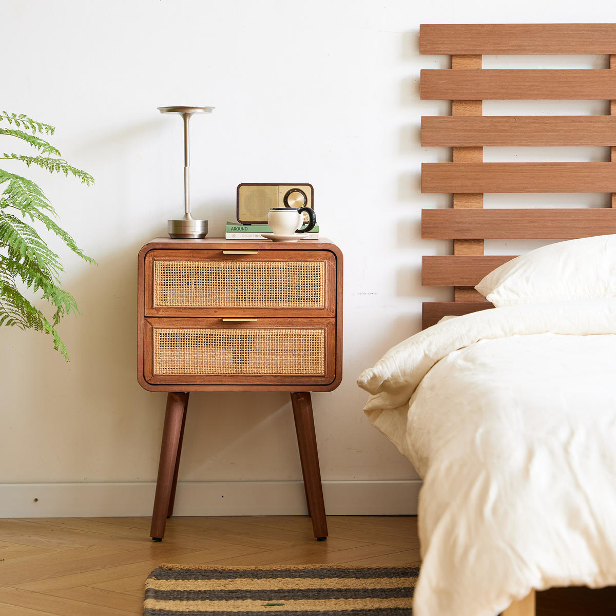 NACHTTISCH Rechteckig Braun 40 x 36 x 64 cm - Braun, Holz (42/62/34cm) - Nordlys