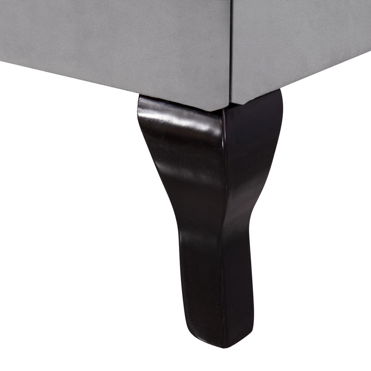 POLSTERBETT 90/200 cm grau mit höhenverstellbarem Kopfteil und Lattenrost - Grau, Textil (90/200cm) - OKWISH