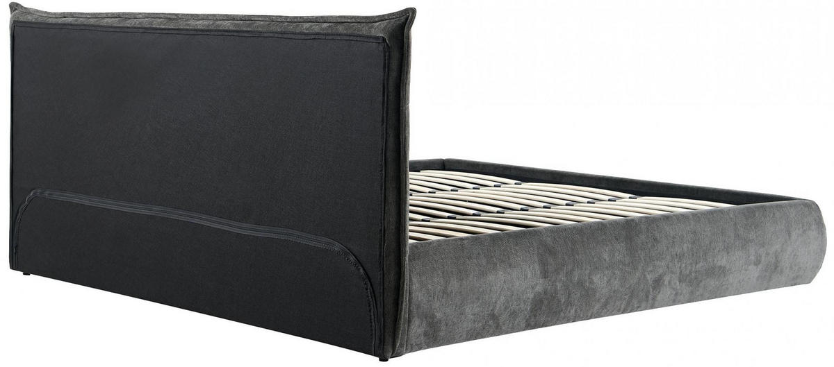 POLSTERBETT 180 cm/200 cm cm Stoff Dunkelgrau - Dunkelgrau, Textil (198/220cm) - CLP