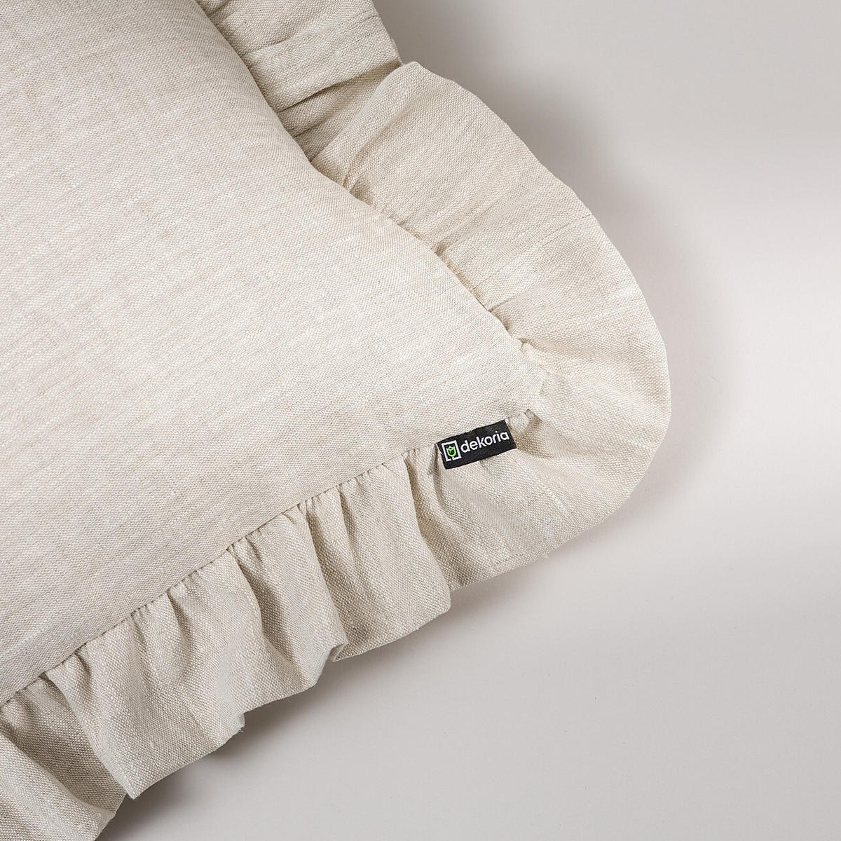 KISSENHÜLLE Charlotte 45x45 cm mit Rüsche - Naturfarben, Textil (45/1cm) - Dekoria
