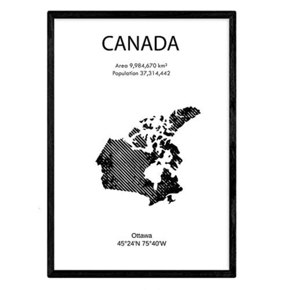 POSTER Länder & Kontinente Kanada A3 Rahmenlos - Klar, Papier (29.7/5/42cm) - Nacnic