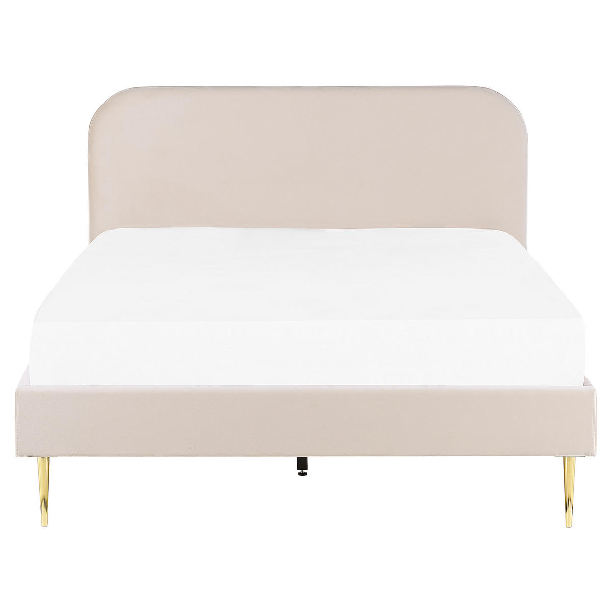 POLSTERBETT 160/200 cm Helles Beige Flayat - Beige/Goldfarben, Textil (160/200cm) - Beliani