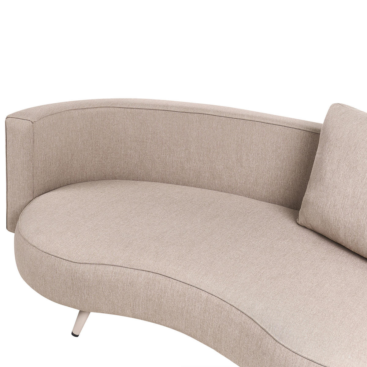 GARTENSOFA 3-Sitzer linksseitig Beige Parori - Beige, Textil (210/95/104cm) - Beliani