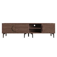 TV-SCHRANK 180/35/49 cm Dunkel Walnuss für 80 Zoll TV mit 3 Türen - Nussbaumfarben, Holzwerkstoff (180/49/35cm) - Oxeza