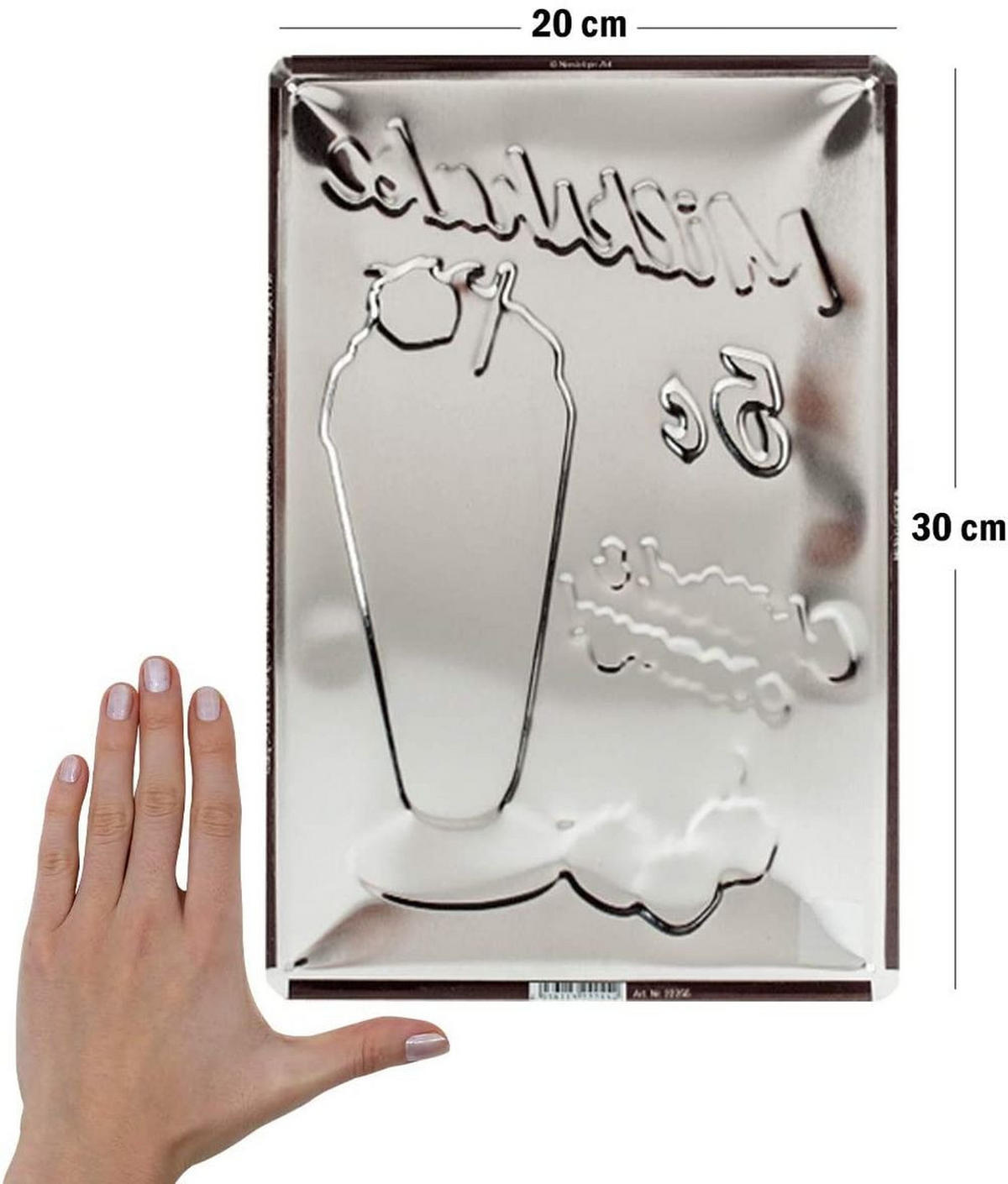 BLECHSCHILD 20/30 cm USA Milkshake - Multicolor, Metall (20/30/0.2cm) - Nostalgic-Art