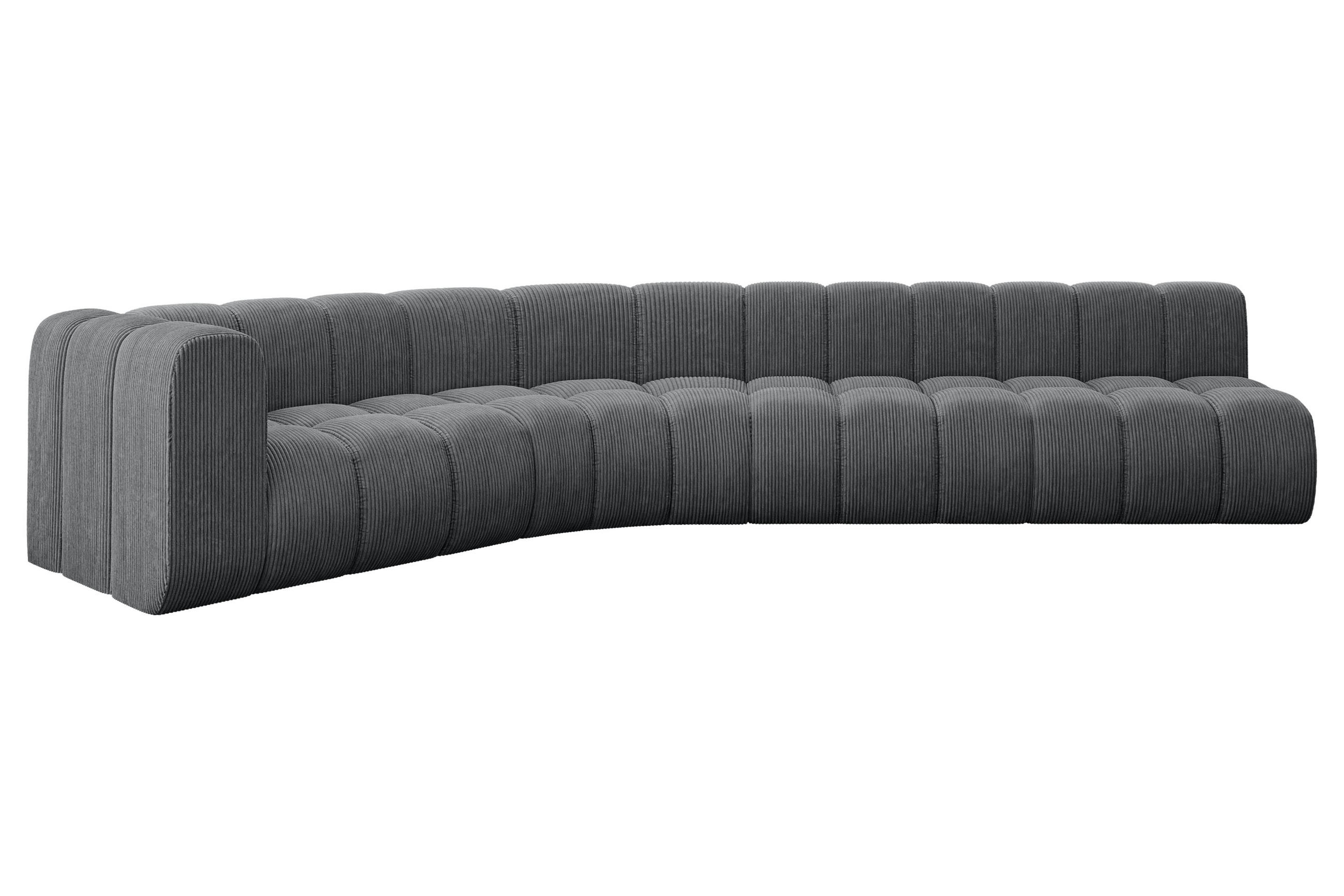 ECKSOFA modulares Sofa Karex-L2 - 399x194x70 cm Dunkelgrau - Dunkelgrau, Holzwerkstoff/Textil (399/194cm) - ALTDECOR
