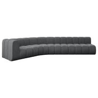 ECKSOFA modulares Sofa Karex-L2 - 399x194x70 cm Dunkelgrau - Dunkelgrau, Holzwerkstoff/Textil (399/194cm) - ALTDECOR