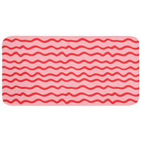 KÚPEĽŇOVÁ PREDLOŽKA Hravé - vzor - červená 120x60 cm - ružová, textil/plast (120/60cm) - OnlyWow