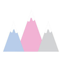 WANDAUFKLEBER 100x175cm - Schneebedeckte Gipfel - Multicolor, Kunststoff (100/175/0.1cm) - Wallfluent