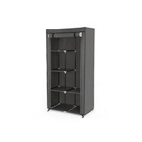 STOFFSCHRANK KLEIDERSCHRANK - Grau, Textil (45/88cm) - Hansiro