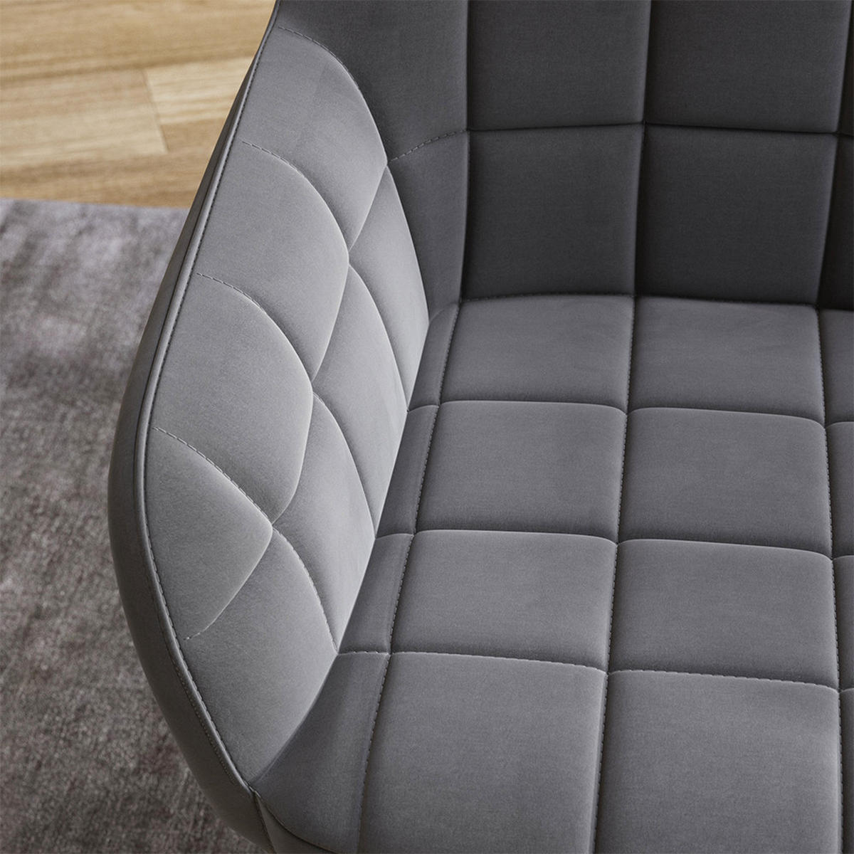 ESSZIMMERSTUHL Relio Grau 53.5 x 55.5 cm - Grau, Textil (53.5/79/55.5cm) - Vicco