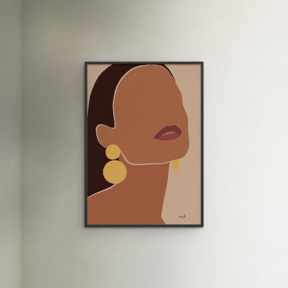 POSTER mit Rahmen Wild Apple - Summer Glow - Schwarz/Braun, Holz/Papier (30/40cm) - Poster&Frame