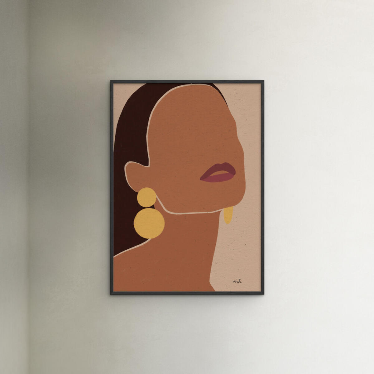 POSTER mit Rahmen Wild Apple - Summer Glow - Schwarz/Braun, Holz/Papier (30/40cm) - Poster&Frame