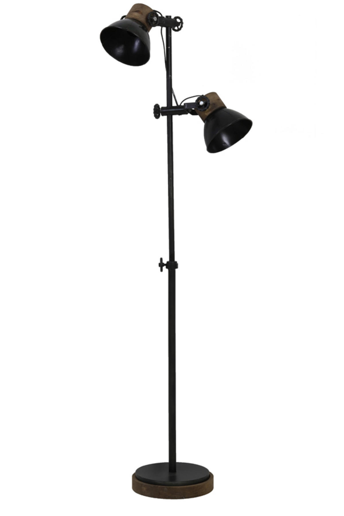 STEHLEUCHTE Jody Schwarz Ø40/165 cm - Schwarz, Metall (40/30/165cm) - Light & Living