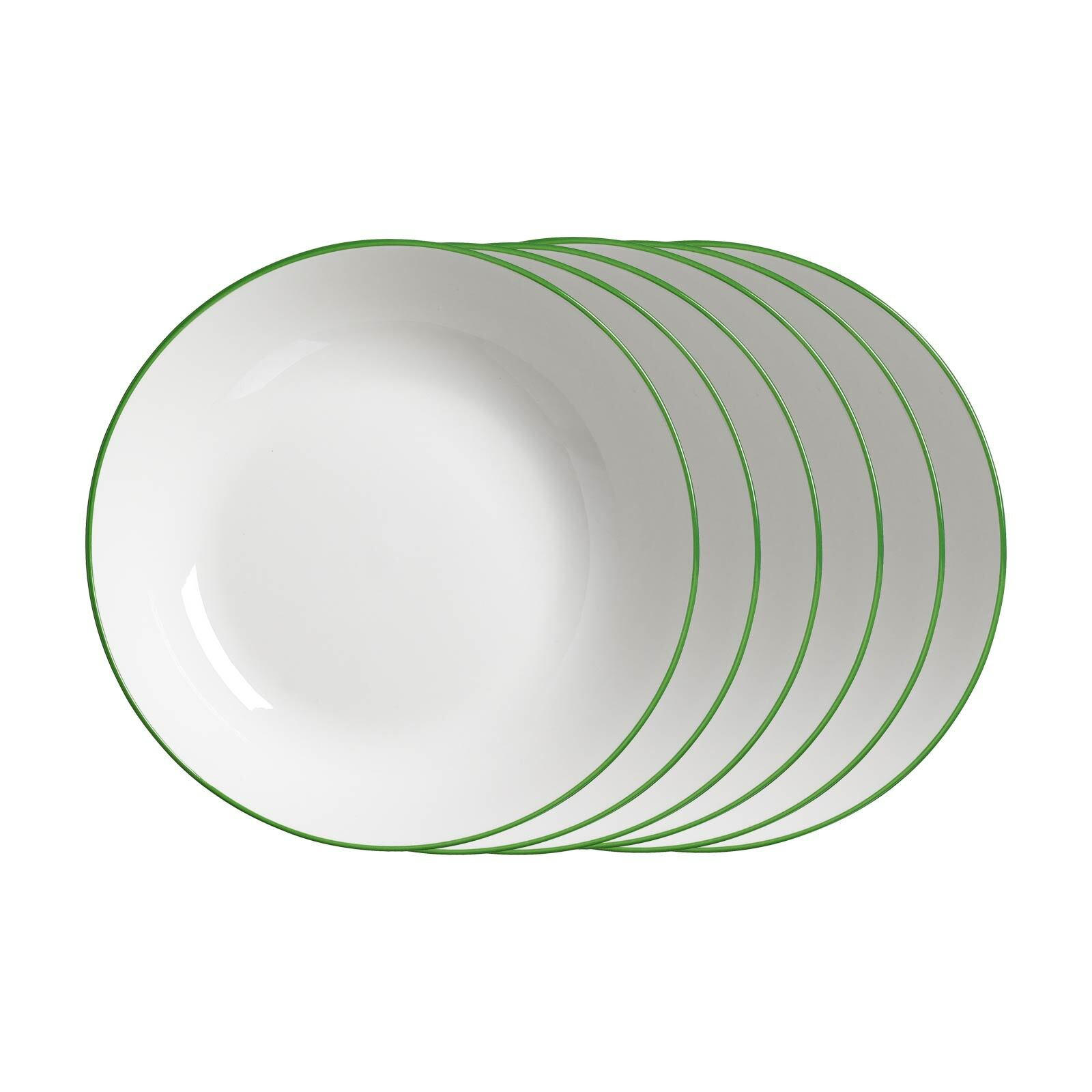 SUPPENTELLER Adela grün ø 20 cm 6er Set - Grün, Keramik (20cm) - Ritzenhoff Breker