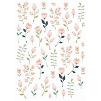 WANDTATTOO Blumen 47.5 x 66 cm - Pink, Papier (47.5/66/66cm) - ESTAhome