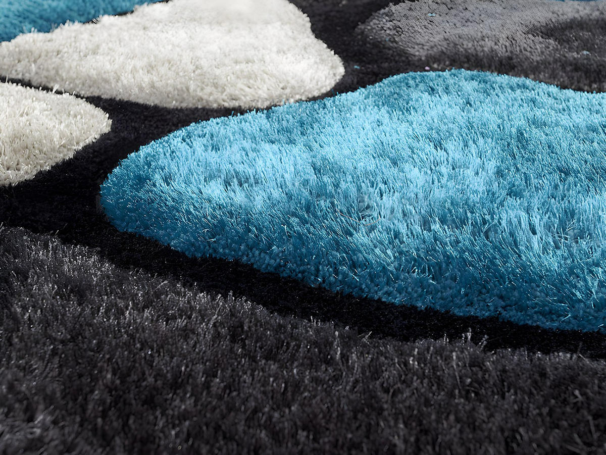 WOHNZIMMERTEPPICH - 200 x 140 - stoff - türkisblau Pietra - Türkis, Textil (200/140cm) - Vente-Unique