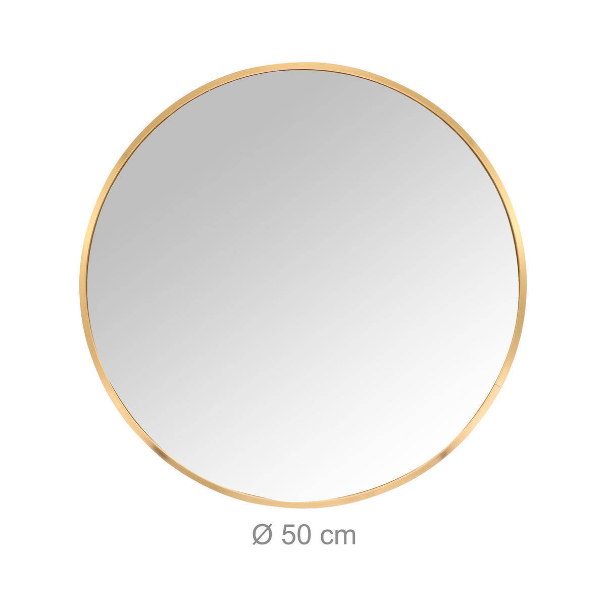 SPIEGEL - Goldfarben, Glas/Metall (50/50/3cm) - Relaxdays