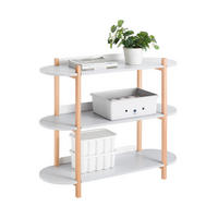 BÜCHERREGAL Grau-Natur - Naturfarben/Grau, Holz/Holzwerkstoff (100/88/33cm) - SoBuy