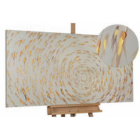 ÖLGEMÄLDE 140/70 cm - Beige/Goldfarben, Holz/Textil (2.2/70cm) - KUNSTLOFT