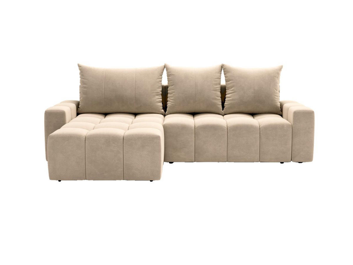 ECKSOFA Bresso Beige - Beige, Holz/Textil (255/168cm) - Graingold