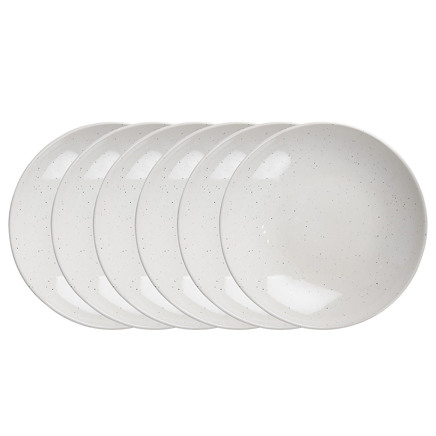 PASTATELLER (6er Set) Lynn - Weiß, Keramik (22/22/5cm) - BUTLERS