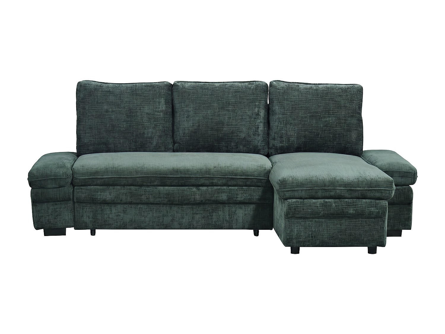 SCHLAFSOFA - 4 Personen - stoff - grün Siviara - Grün, Textil (258/85/146cm) - Vente-Unique