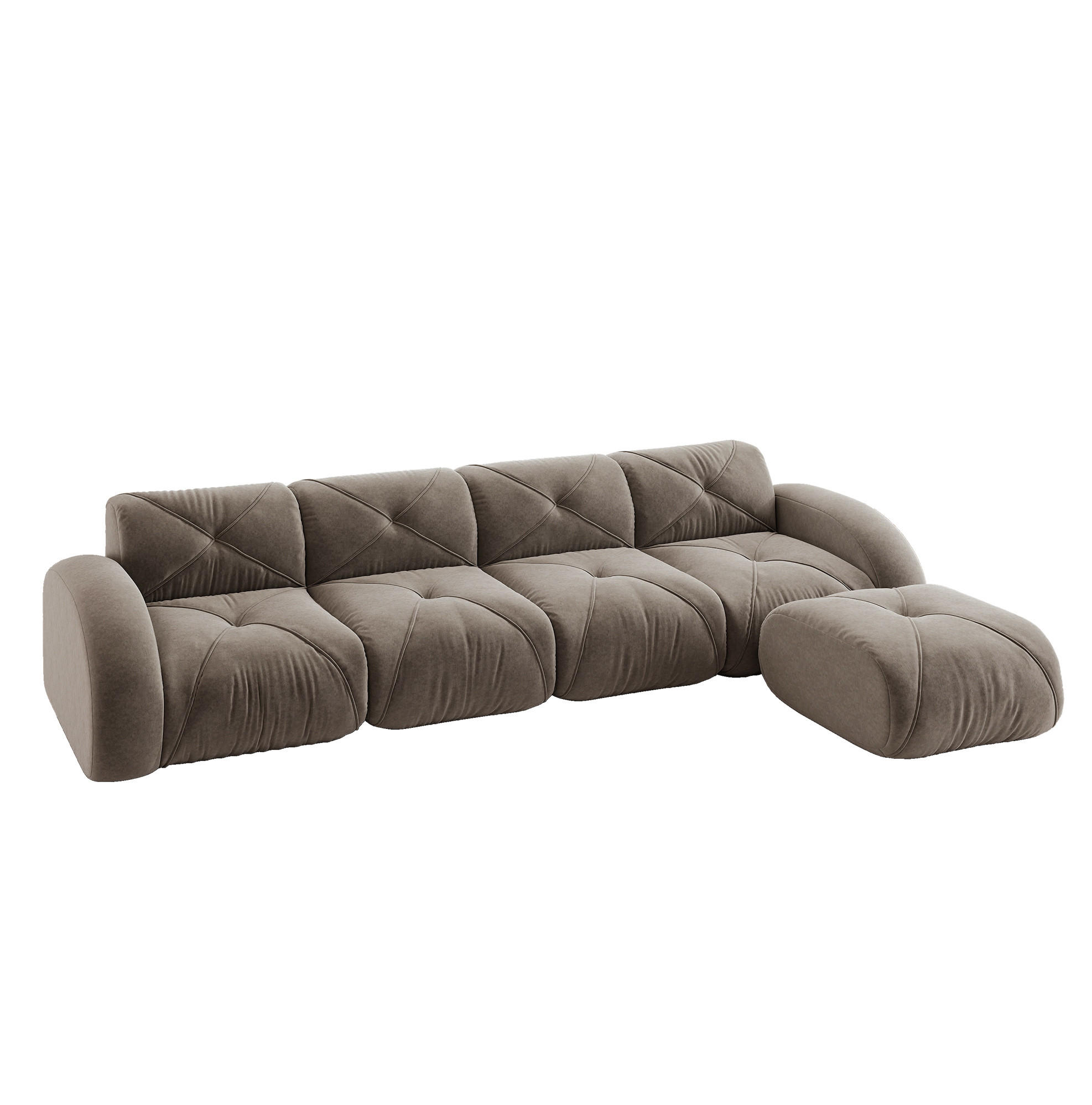 Flora Grace Ecksofa Taupe 358x171 cm