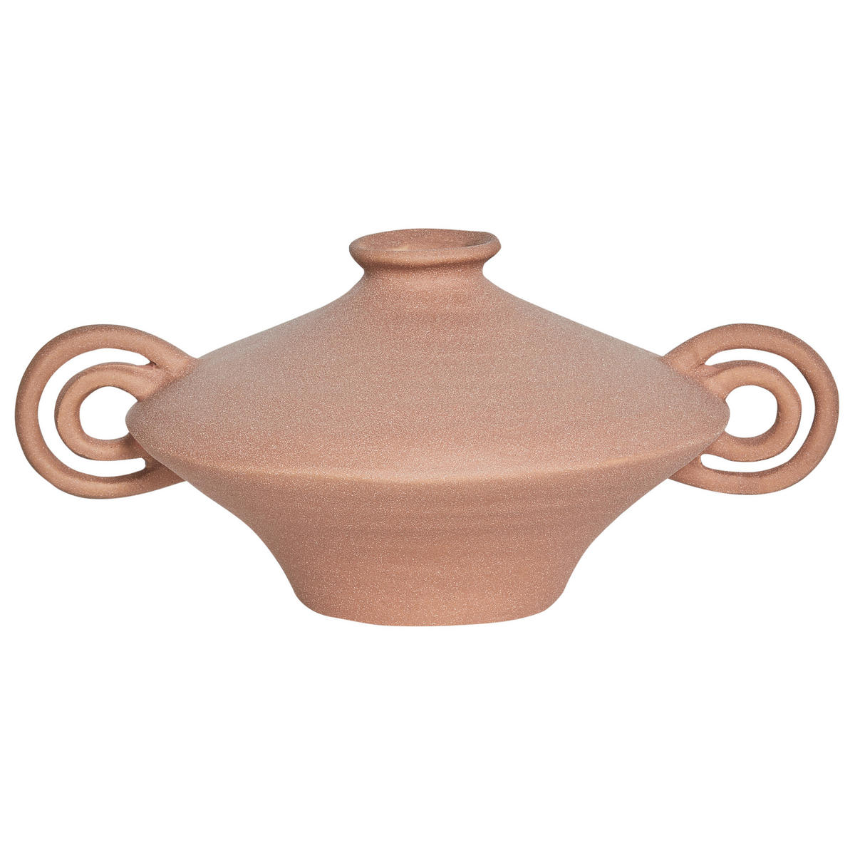 BLUMENVASE Steinzeug braun Surfperch - Braun, Keramik (16cm) - Beliani