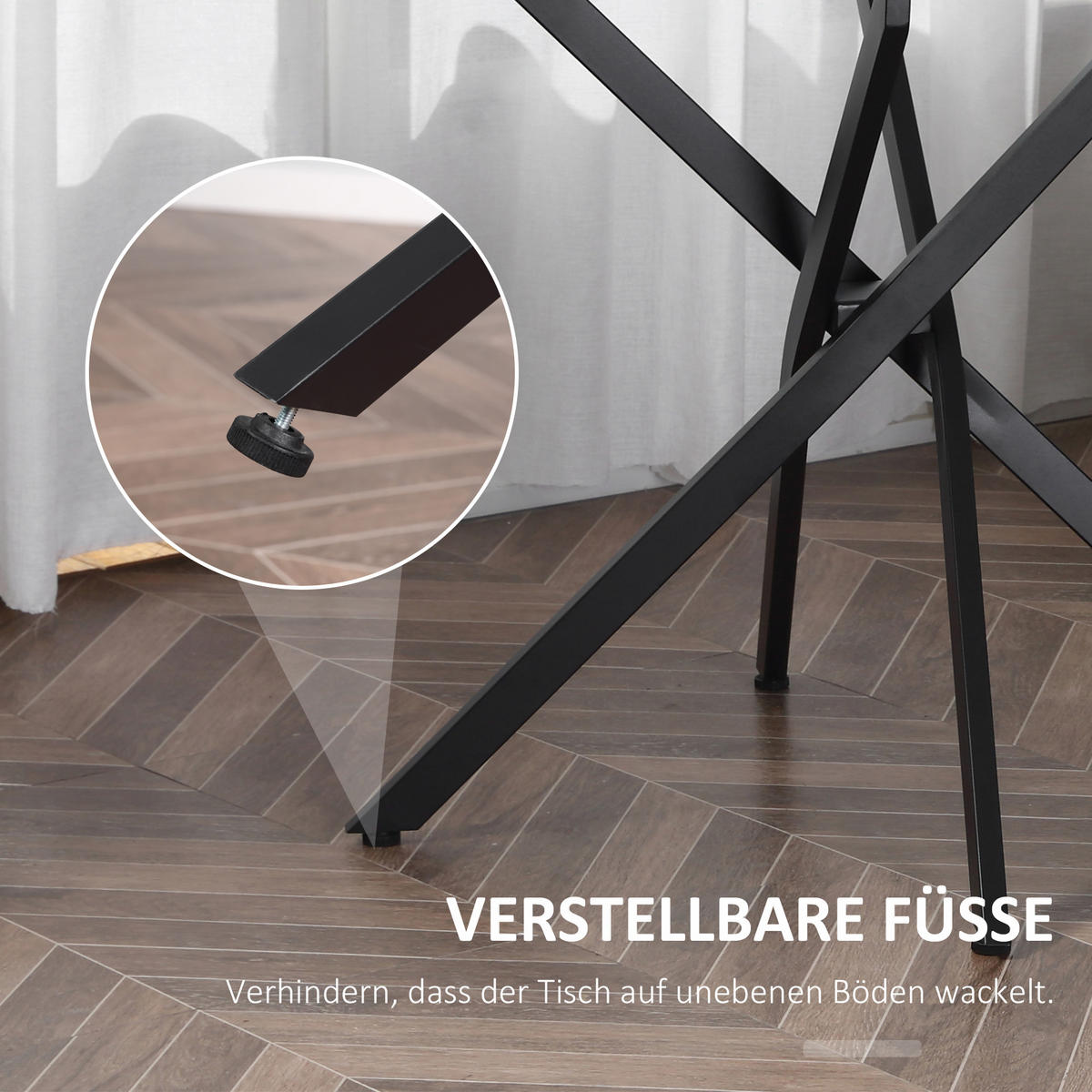 BEISTELLTISCH, Stahl, Glas, Schwarz - Schwarz, Metall (80/80/75cm) - HOMCOM