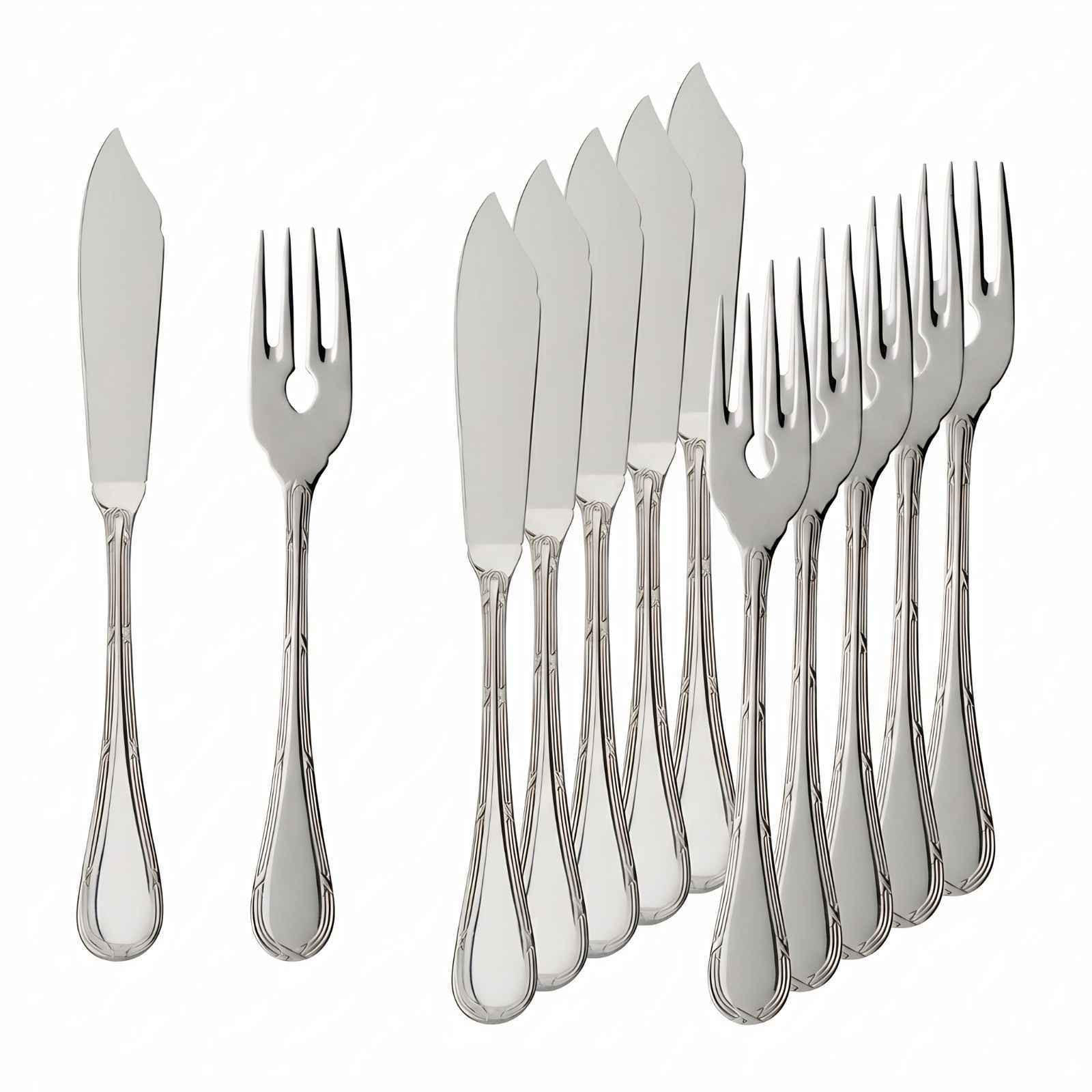 FISCHBESTECK Kreuzband Septfontaines silber 6er Set - Silberfarben, Metall - Villeroy & Boch