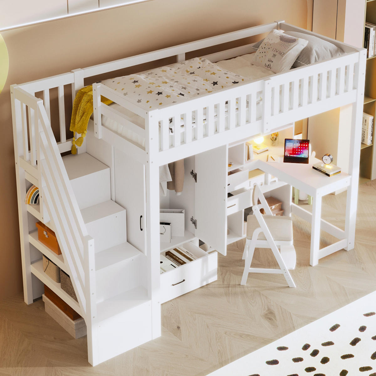 HOCHBETT 90/200 cm Weiß - Weiß, Holz - Raumix