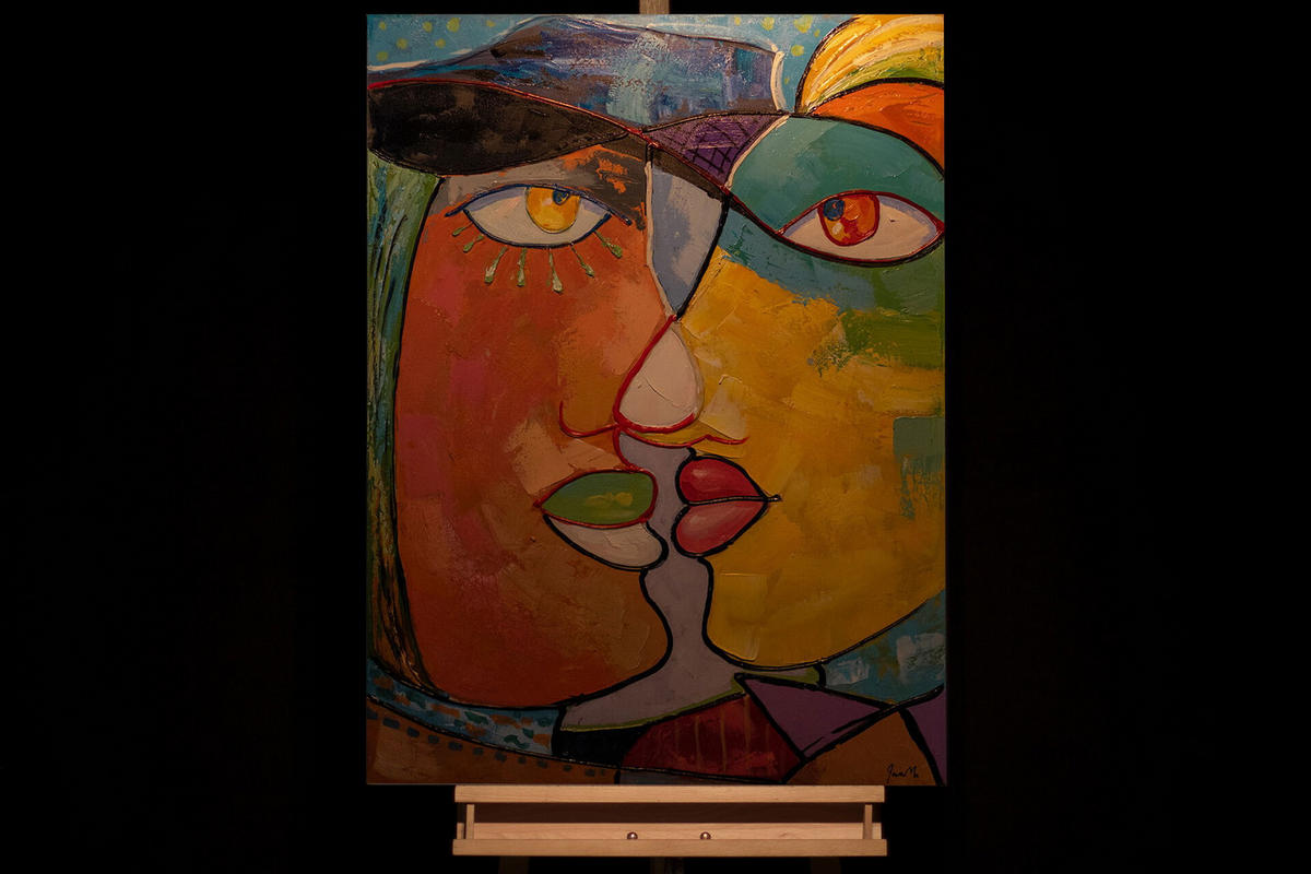 ACRYLBILD HANDGEMALT 75/100 cm - Multicolor, Holz/Textil (75/100cm) - KUNSTLOFT