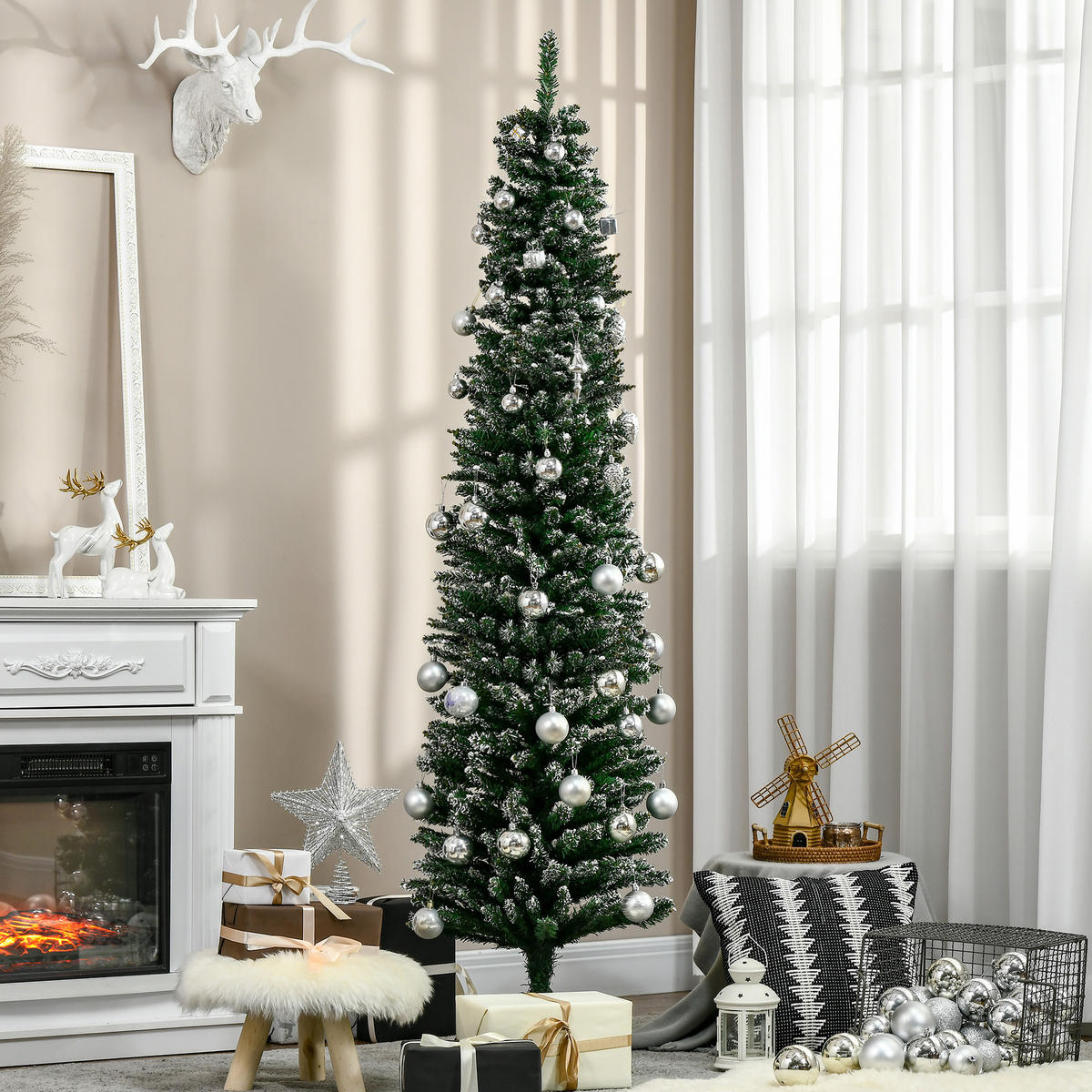 WEIHNACHTSBÄUME Grün 53.0/53.0/190.0cm - Grün, Kunststoff (190cm)