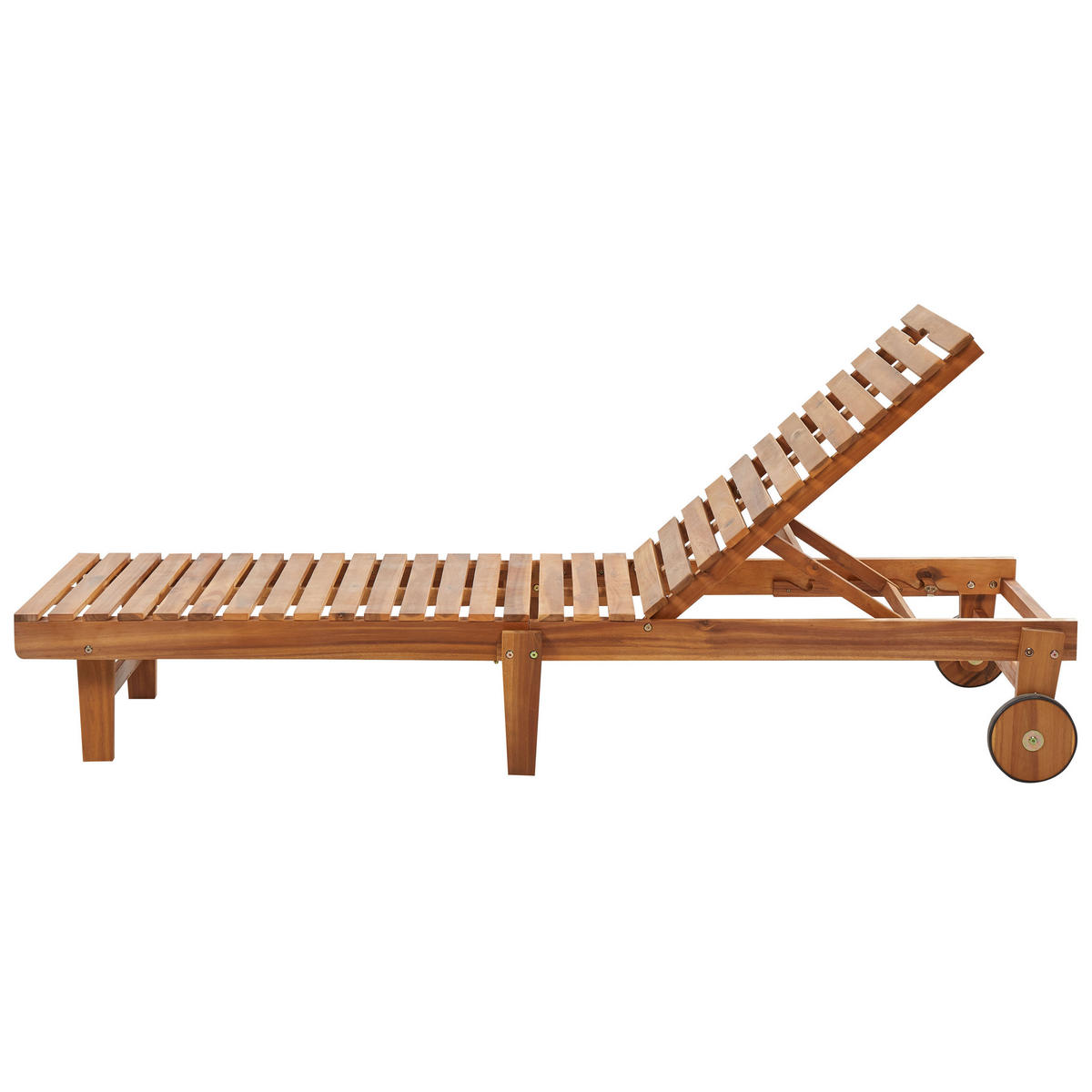 GARTENLIEGE hellbraun Pietralunga - Hellbraun, Holz (70/67/197cm) - Beliani