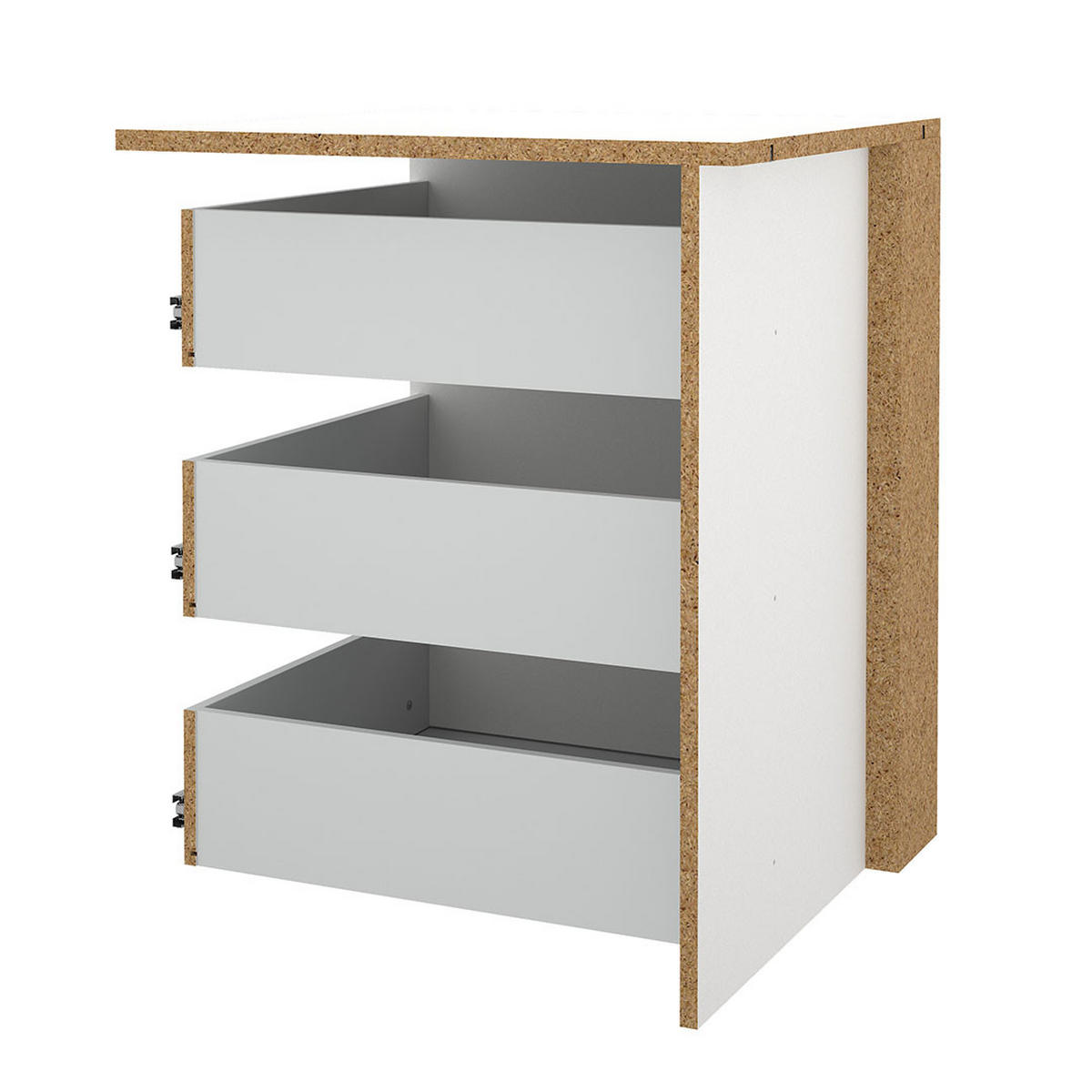 SCHUBLADENEINSATZ, Catania, Weiß, Holzwerkstoff, 70 x 55 x 57 cm - Weiß, Holzwerkstoff (70/57/55cm) - ebuy24