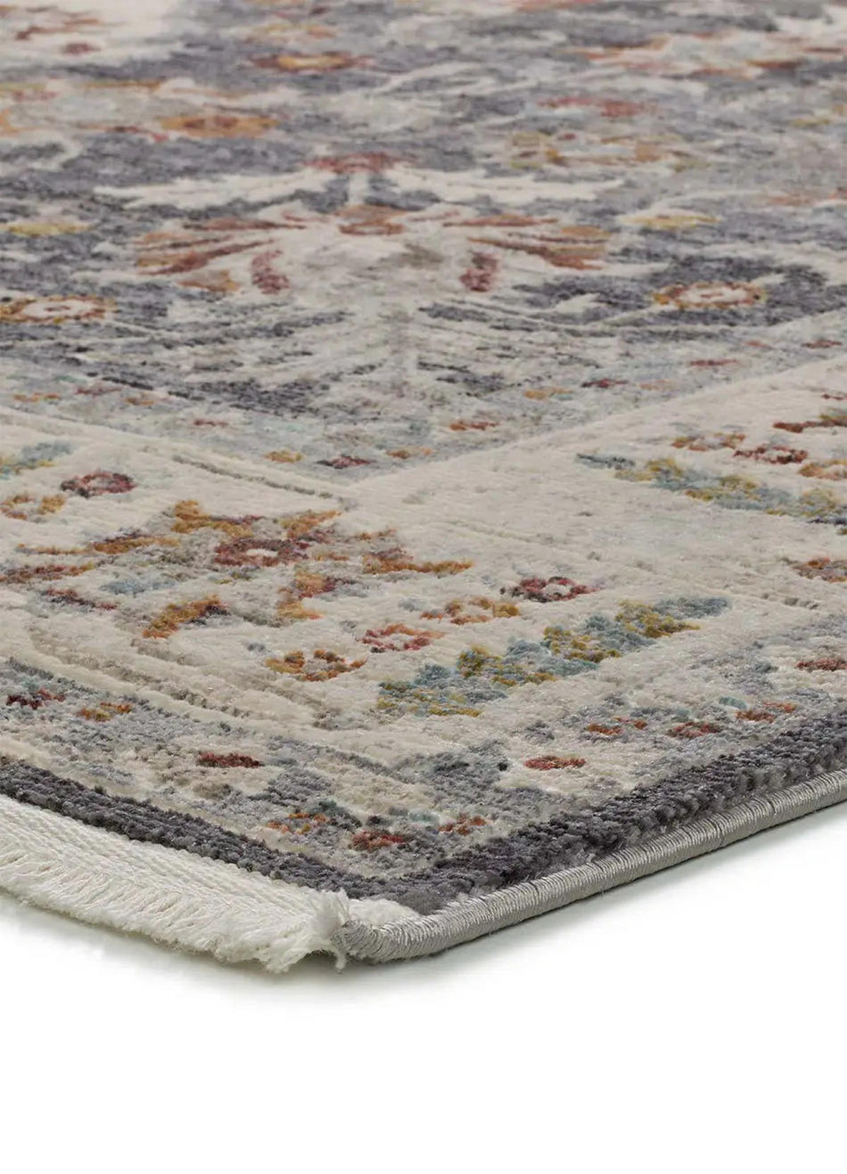VINTAGE-TEPPICH Grau Keshan 120/170 cm - Grau, Naturmaterialien/Textil (120/170cm) - Atticgo