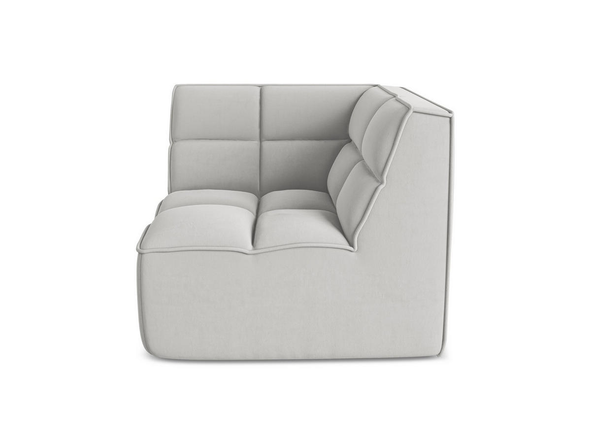 SOFAELEMENT Samt Stoff Grau - Silberfarben/Schwarz, Kunststoff/Textil (98/75/98cm) - Makamii