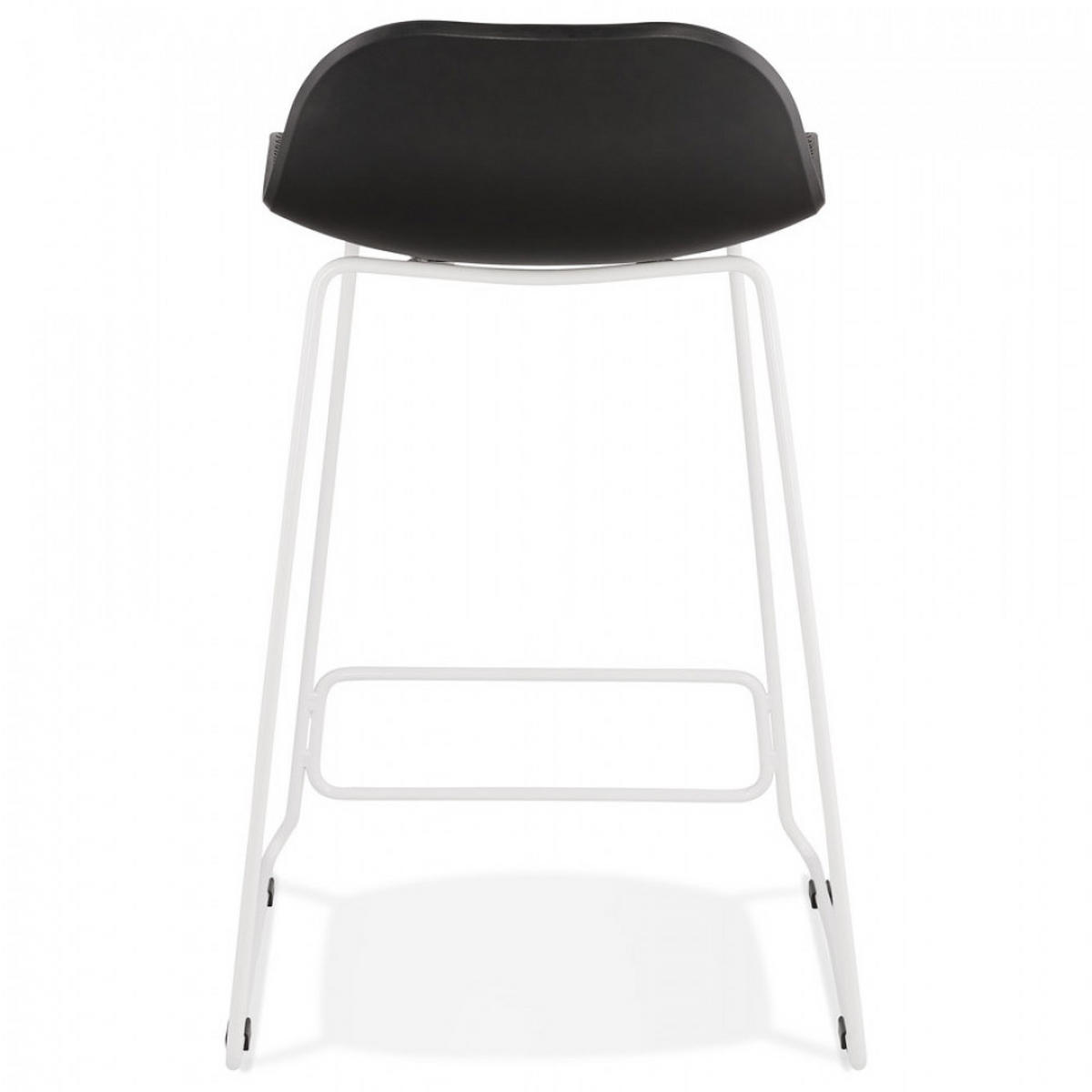BARHOCKER Schwarz 49x85x53cm - Schwarz/Weiß, Kunststoff/Metall (49/85/53cm) - AlterEgo