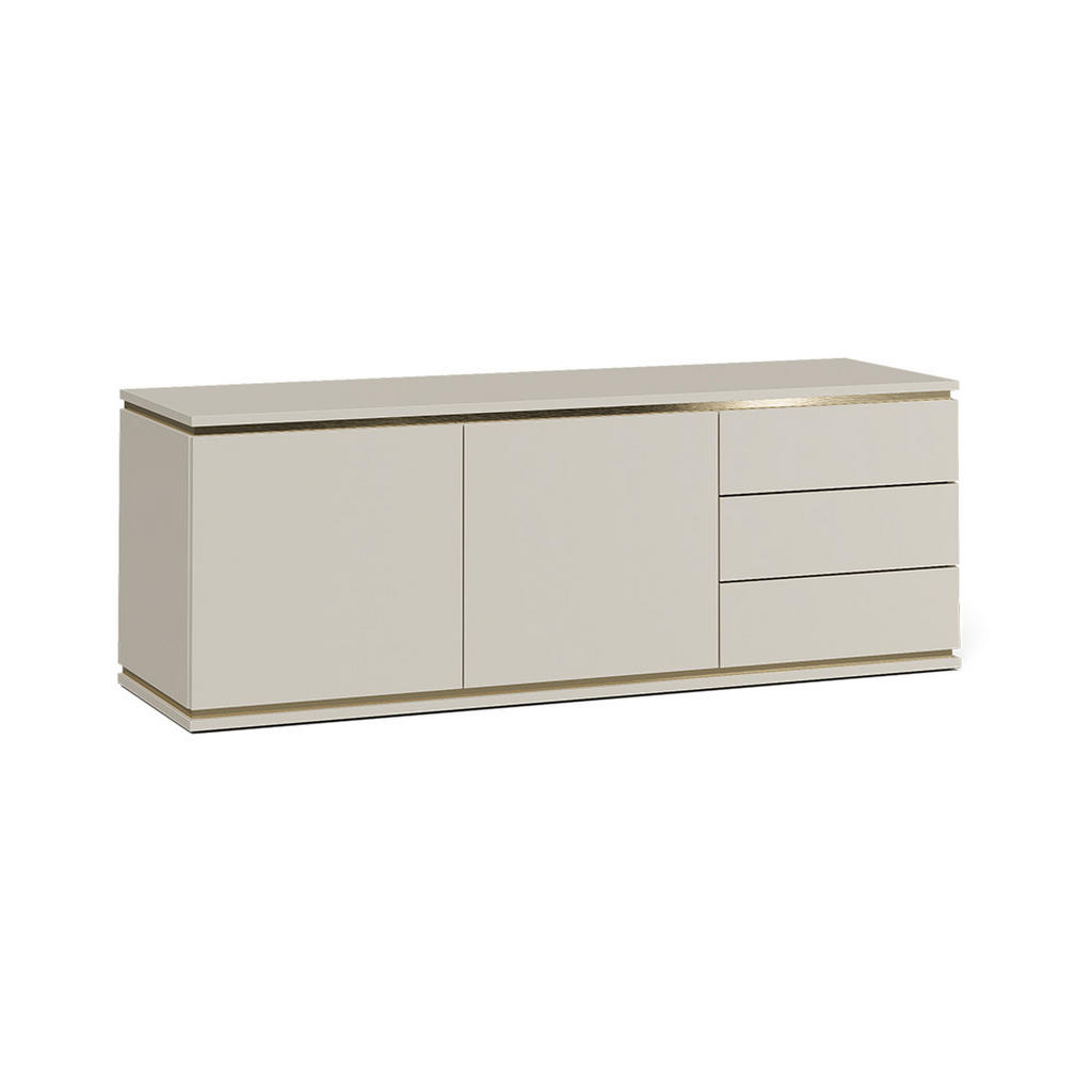 Vicco NÍZKÝ NÁBYTEK POD TELEVIZI Linette Kašmír 135 x 48.6 cm se 2 dvířky a 3 zásuvkami