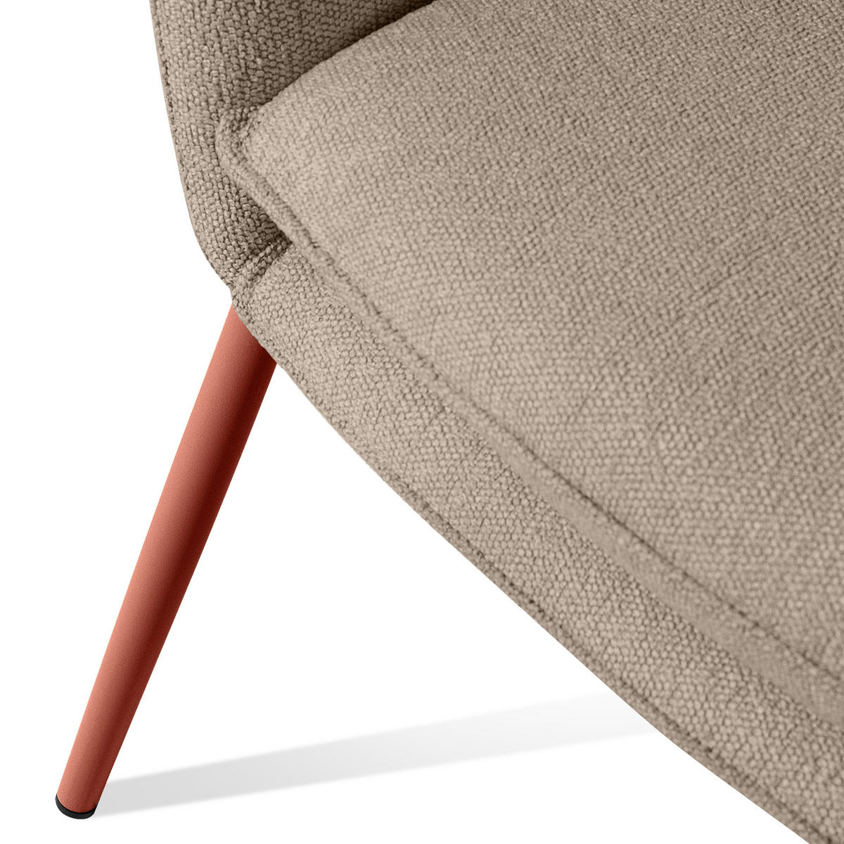GARTENSOFA SOLIS - Hellbraun, Textil/Metall (118/76/66cm) - KONSIMO®