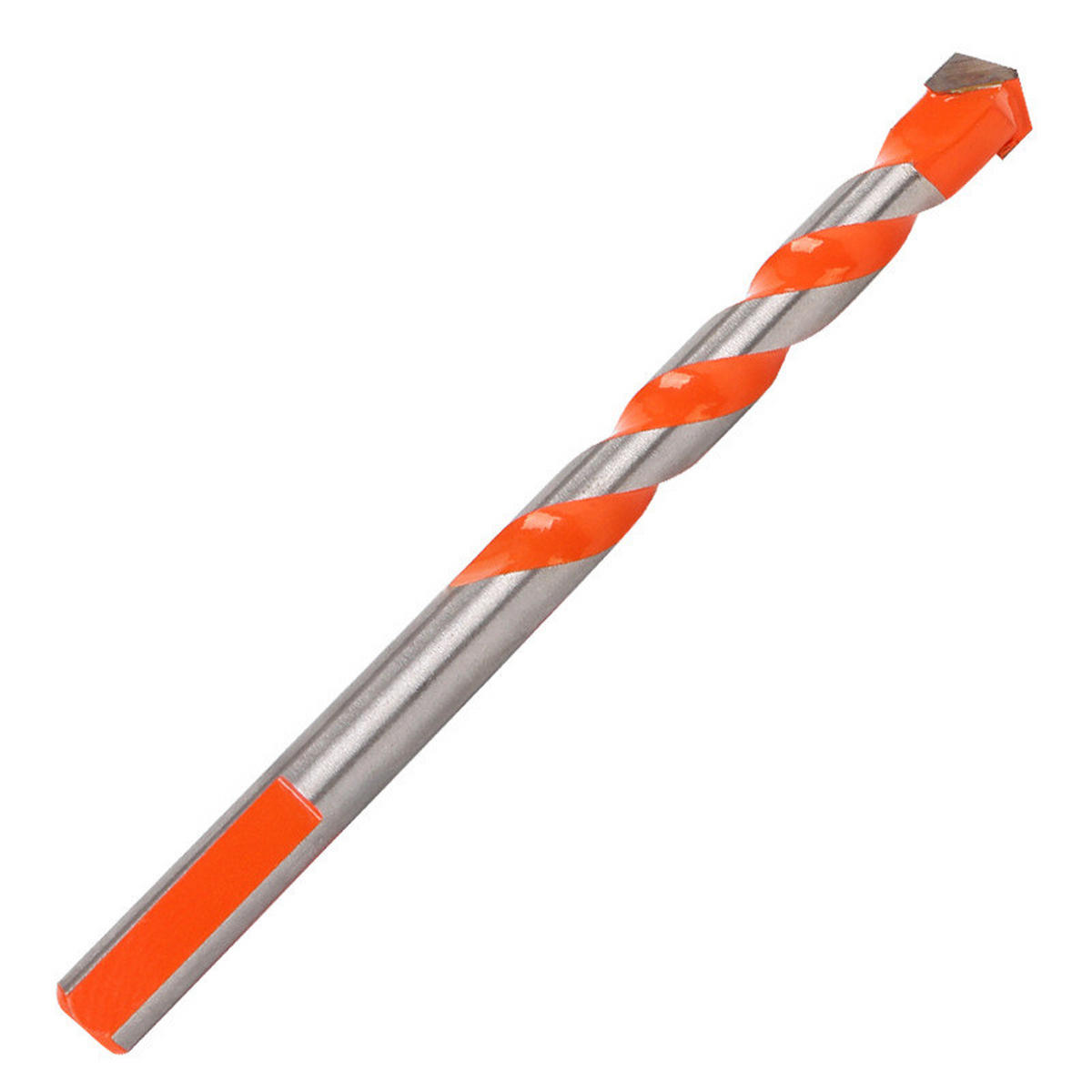 BOHRER - 5-teiliges Set (6/6/8/10/12 mm) - geeignet für Beton, Glas und andere Materialien. - Orange, Metall (1.2/1.2/12.1cm) - DCA