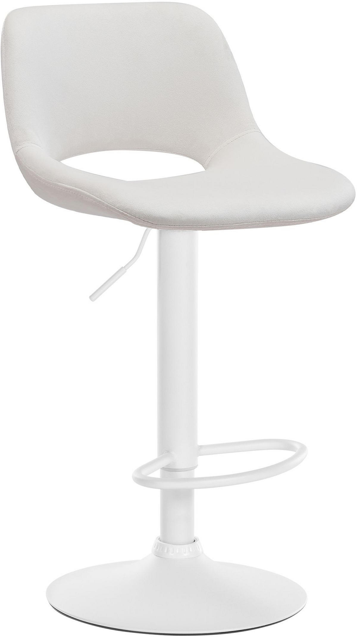 BARHOCKER Samt creme - Creme, Textil (42/86/46cm) - CLP