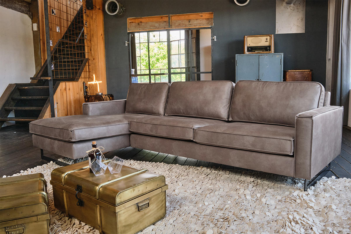 ECKSOFA VILNIUS Anthrazit Kunstleder - Anthrazit/Schwarz, Leder/Textil (286/170cm) - KAWOLA