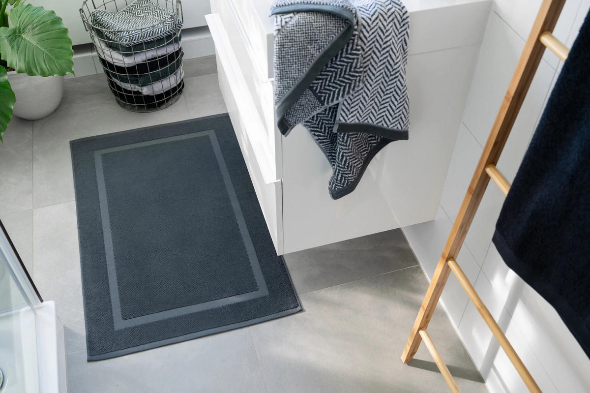 BADVORLEGER Spa Anthrazit 60 x 100 cm - Anthrazit, Textil (60/100cm) - Herzbach Home